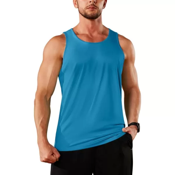 TACVASEN Men's UPF 50+ SPF Workout Sleeveless Shirts Quick Dry Muscle Shirt Lightweight Running Tank Tops