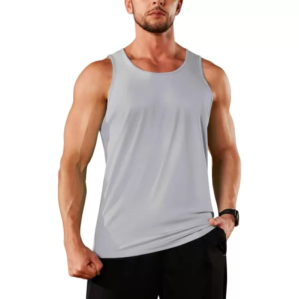 TACVASEN Men's UPF 50+ SPF Workout Sleeveless Shirts Quick Dry Muscle Shirt Lightweight Running Tank Tops