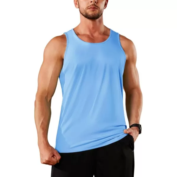 TACVASEN Men's UPF 50+ SPF Workout Sleeveless Shirts Quick Dry Muscle Shirt Lightweight Running Tank Tops