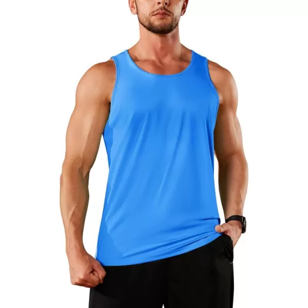 TACVASEN Men's UPF 50+ SPF Workout Sleeveless Shirts Quick Dry Muscle Shirt Lightweight Running Tank Tops