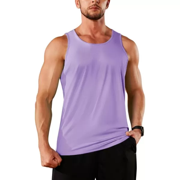 TACVASEN Men's UPF 50+ SPF Workout Sleeveless Shirts Quick Dry Muscle Shirt Lightweight Running Tank Tops