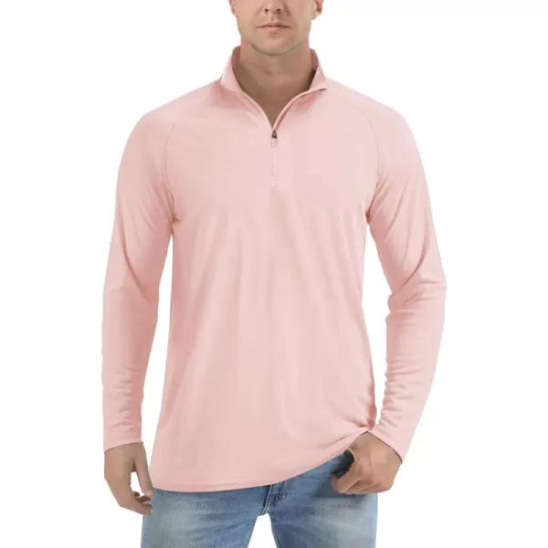 TACVASEN Men's UPF 50+ Shirts 1/4 Zip Up Sun Protection Long Sleeve Rash Guard Outdoor Hiking Fishing Running Shirts