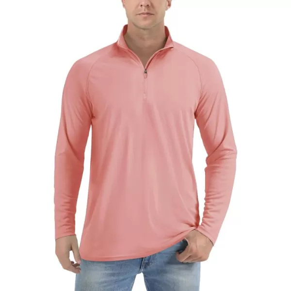 TACVASEN Men's UPF 50+ Shirts 1/4 Zip Up Sun Protection Long Sleeve Rash Guard Outdoor Hiking Fishing Running Shirts