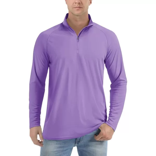 TACVASEN Men's UPF 50+ Shirts 1/4 Zip Up Sun Protection Long Sleeve Rash Guard Outdoor Hiking Fishing Running Shirts