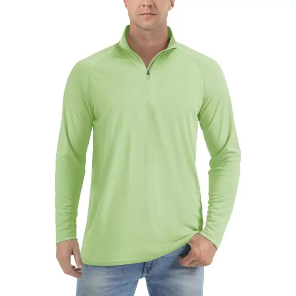 TACVASEN Men's UPF 50+ Shirts 1/4 Zip Up Sun Protection Long Sleeve Rash Guard Outdoor Hiking Fishing Running Shirts