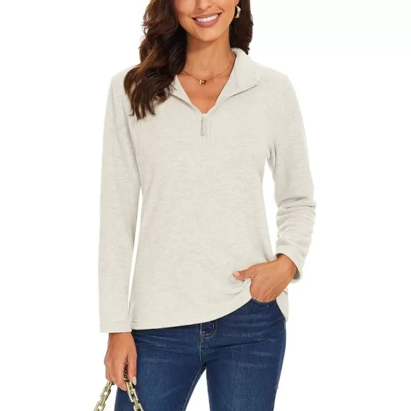 TACVASEN Women's Quarter Zip Pullover Sweatshirt Fleece Casual Long Sleeve Spring Fall Running Workout Tops