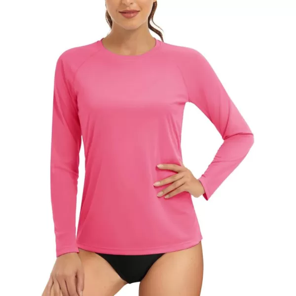 TACVASEN Women's Rash Guard Swim Shirt Sun Protection UPF 50+ Long Sleeve Sport Workout Tops