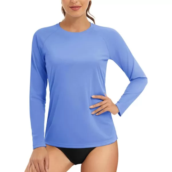 TACVASEN Women's Rash Guard Swim Shirt Sun Protection UPF 50+ Long Sleeve Sport Workout Tops