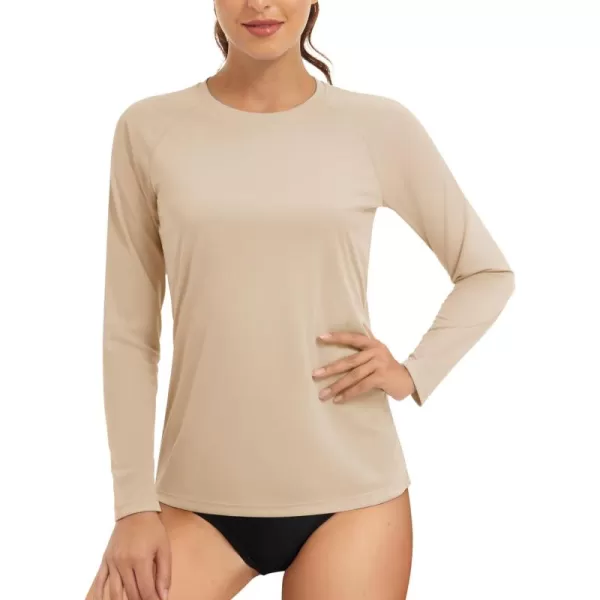 TACVASEN Women's Rash Guard Swim Shirt Sun Protection UPF 50+ Long Sleeve Sport Workout Tops