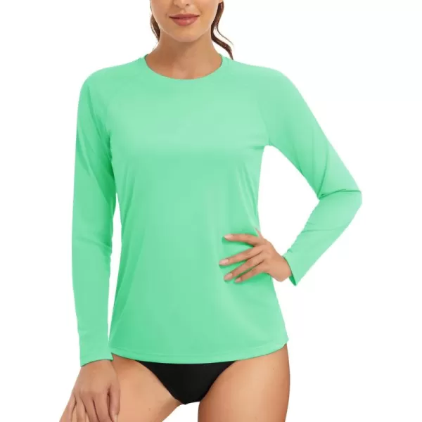 TACVASEN Women's Rash Guard Swim Shirt Sun Protection UPF 50+ Long Sleeve Sport Workout Tops
