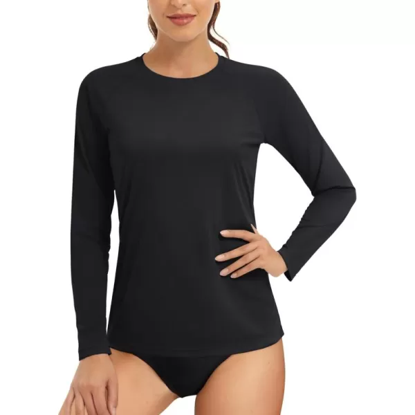 TACVASEN Women's Rash Guard Swim Shirt Sun Protection UPF 50+ Long Sleeve Sport Workout Tops
