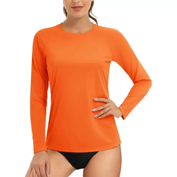 TACVASEN Women's Rash Guard Swim Shirt Sun Protection UPF 50+ Long Sleeve Sport Workout Tops