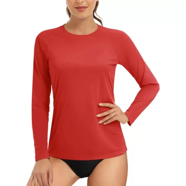 TACVASEN Women's Rash Guard Swim Shirt Sun Protection UPF 50+ Long Sleeve Sport Workout Tops
