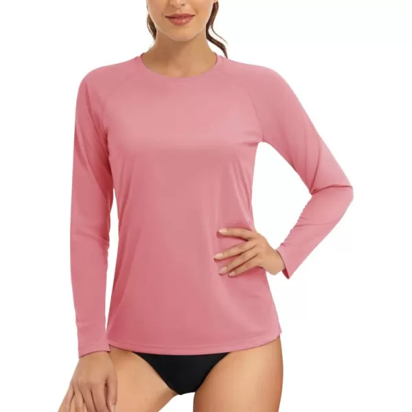 TACVASEN Women's Rash Guard Swim Shirt Sun Protection UPF 50+ Long Sleeve Sport Workout Tops