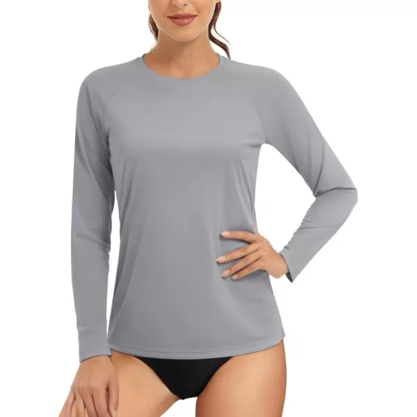 TACVASEN Women's Rash Guard Swim Shirt Sun Protection UPF 50+ Long Sleeve Sport Workout Tops