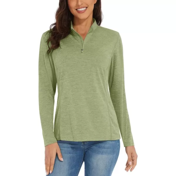 TACVASEN Women's UPF 50+ Hiking Shirts Sun Protection 1/4 Zip Quick Dry Lightweight Long Sleeve Outdoor Performance