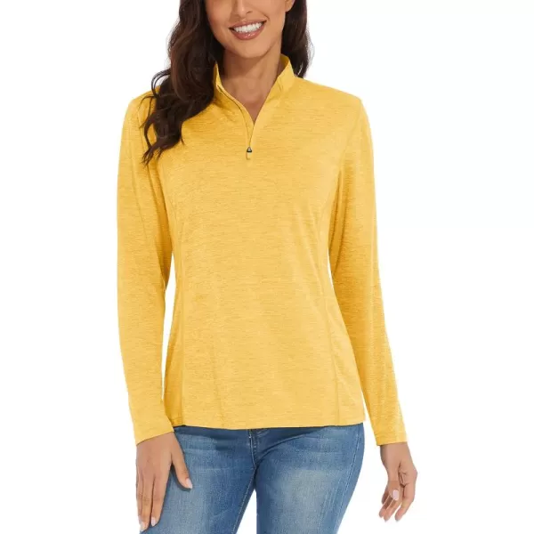 TACVASEN Women's UPF 50+ Hiking Shirts Sun Protection 1/4 Zip Quick Dry Lightweight Long Sleeve Outdoor Performance