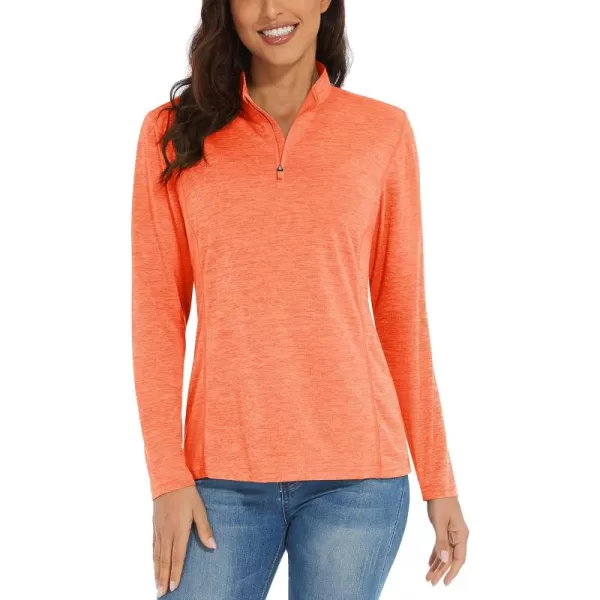 TACVASEN Women's UPF 50+ Hiking Shirts Sun Protection 1/4 Zip Quick Dry Lightweight Long Sleeve Outdoor Performance