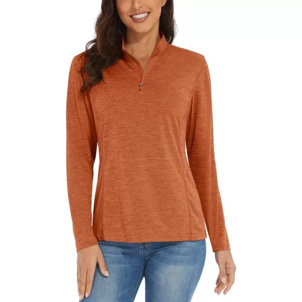 TACVASEN Women's UPF 50+ Hiking Shirts Sun Protection 1/4 Zip Quick Dry Lightweight Long Sleeve Outdoor Performance