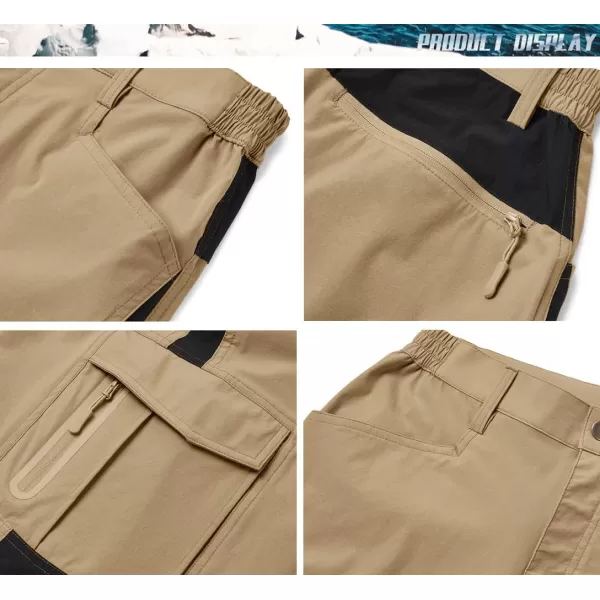 TACVASEN Men's Hiking Shorts Quick Dry Fishing Travel Cargo Shorts with Multi Pockets
