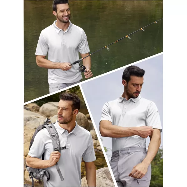 TACVASEN Men's Polo Shirts Tactical Quick-Dry Casual Golf Shirt Short Sleeve Airsoft Polos