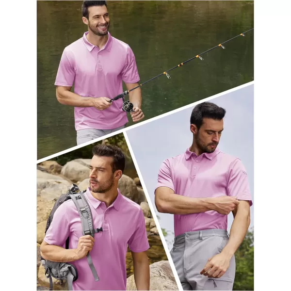 TACVASEN Men's Polo Shirts Tactical Quick-Dry Casual Golf Shirt Short Sleeve Airsoft Polos