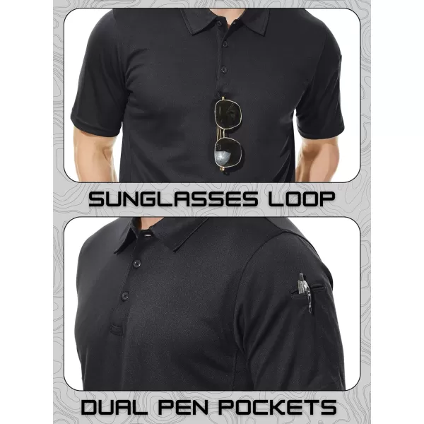 TACVASEN Men's Polo Shirts Tactical Quick-Dry Casual Golf Shirt Short Sleeve Airsoft Polos
