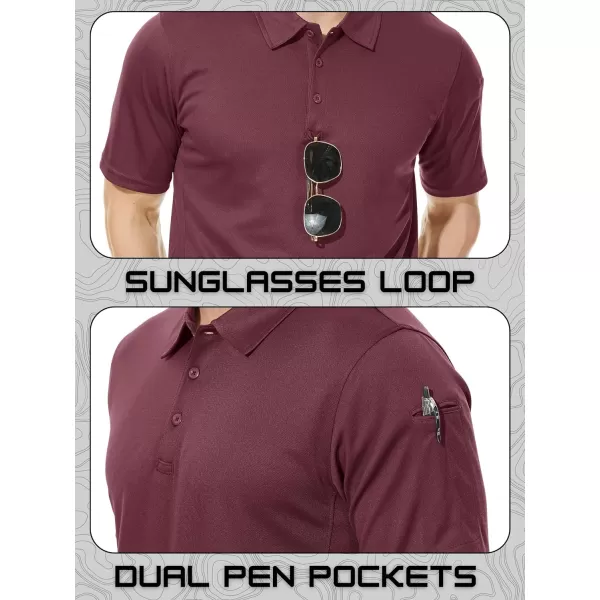 TACVASEN Men's Polo Shirts Tactical Quick-Dry Casual Golf Shirt Short Sleeve Airsoft Polos