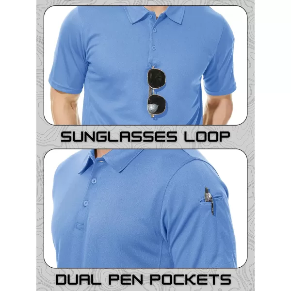 TACVASEN Men's Polo Shirts Tactical Quick-Dry Casual Golf Shirt Short Sleeve Airsoft Polos