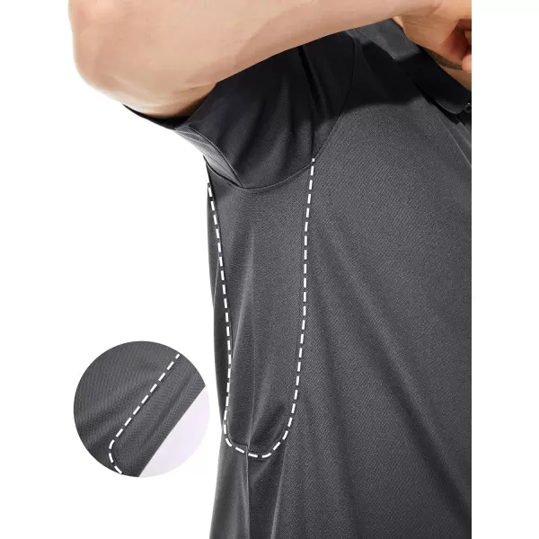 TACVASEN Men's Polo Shirts Tactical Quick-Dry Casual Golf Shirt Short Sleeve Airsoft Polos