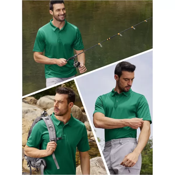 TACVASEN Men's Polo Shirts Tactical Quick-Dry Casual Golf Shirt Short Sleeve Airsoft Polos
