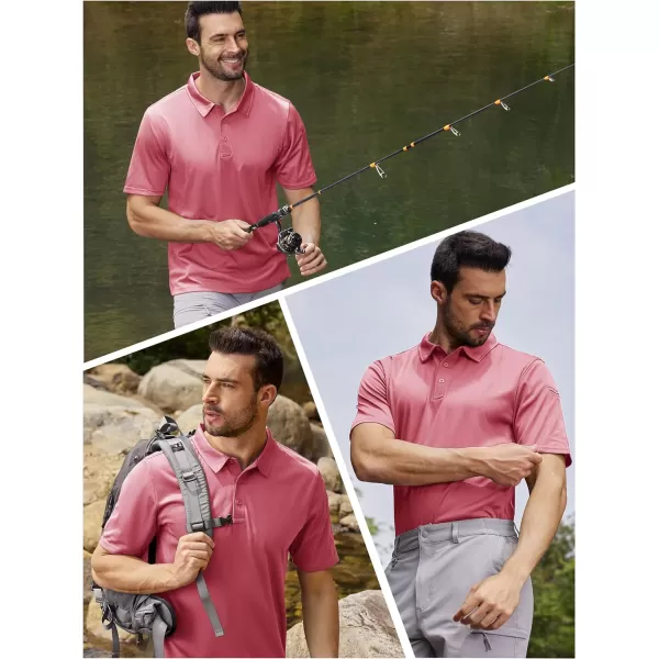 TACVASEN Men's Polo Shirts Tactical Quick-Dry Casual Golf Shirt Short Sleeve Airsoft Polos