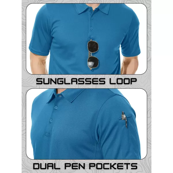 TACVASEN Men's Polo Shirts Tactical Quick-Dry Casual Golf Shirt Short Sleeve Airsoft Polos