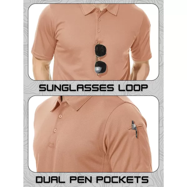 TACVASEN Men's Polo Shirts Tactical Quick-Dry Casual Golf Shirt Short Sleeve Airsoft Polos