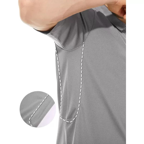 TACVASEN Men's Polo Shirts Tactical Quick-Dry Casual Golf Shirt Short Sleeve Airsoft Polos