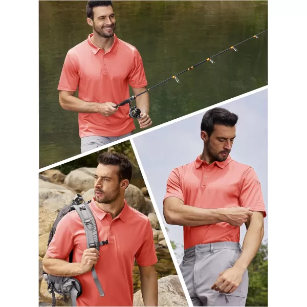 TACVASEN Men's Polo Shirts Tactical Quick-Dry Casual Golf Shirt Short Sleeve Airsoft Polos