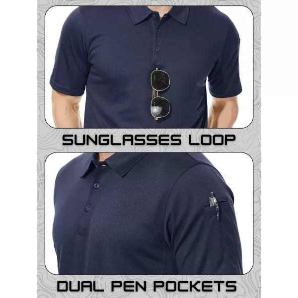TACVASEN Men's Polo Shirts Tactical Quick-Dry Casual Golf Shirt Short Sleeve Airsoft Polos