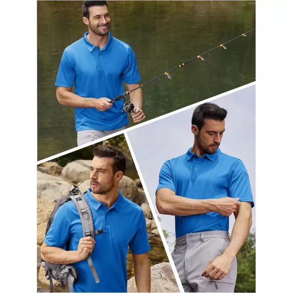TACVASEN Men's Polo Shirts Tactical Quick-Dry Casual Golf Shirt Short Sleeve Airsoft Polos
