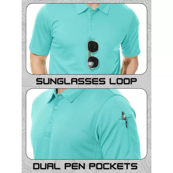 TACVASEN Men's Polo Shirts Tactical Quick-Dry Casual Golf Shirt Short Sleeve Airsoft Polos