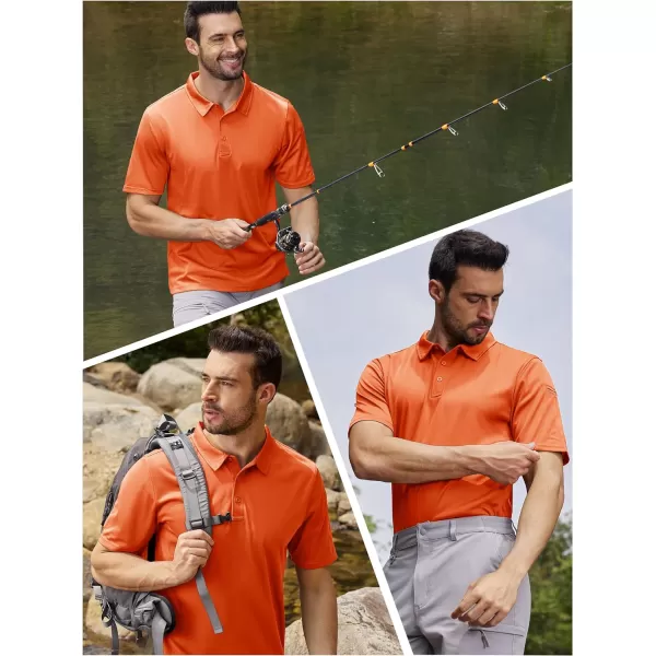 TACVASEN Men's Polo Shirts Tactical Quick-Dry Casual Golf Shirt Short Sleeve Airsoft Polos