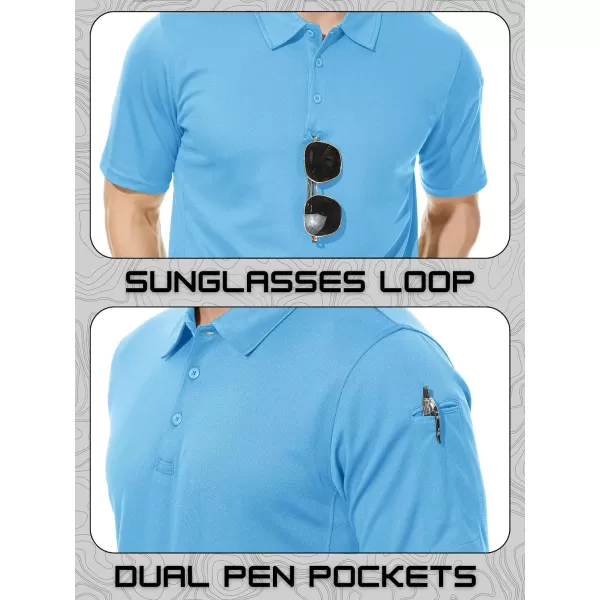 TACVASEN Men's Polo Shirts Tactical Quick-Dry Casual Golf Shirt Short Sleeve Airsoft Polos