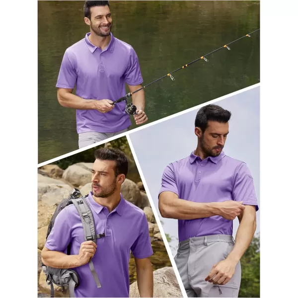 TACVASEN Men's Polo Shirts Tactical Quick-Dry Casual Golf Shirt Short Sleeve Airsoft Polos
