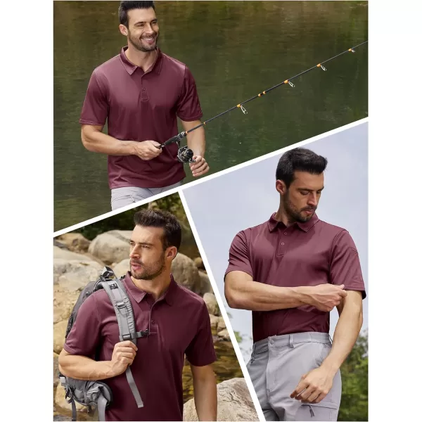 TACVASEN Men's Polo Shirts Tactical Quick-Dry Casual Golf Shirt Short Sleeve Airsoft Polos