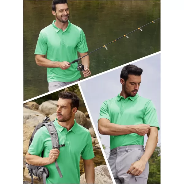 TACVASEN Men's Polo Shirts Tactical Quick-Dry Casual Golf Shirt Short Sleeve Airsoft Polos