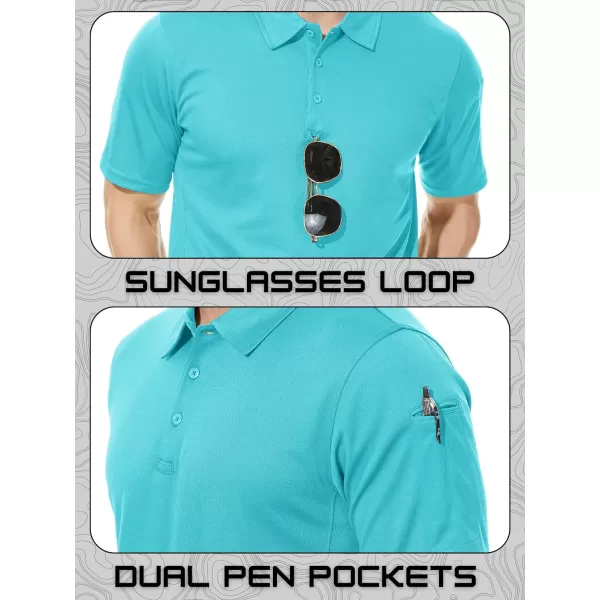 TACVASEN Men's Polo Shirts Tactical Quick-Dry Casual Golf Shirt Short Sleeve Airsoft Polos