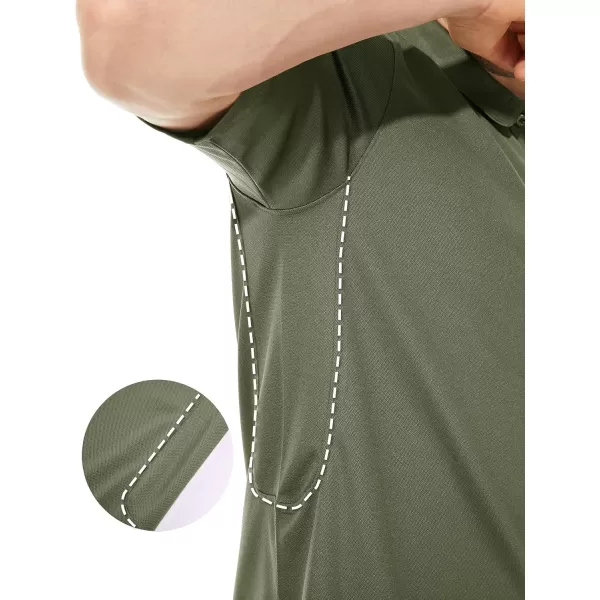 TACVASEN Men's Polo Shirts Tactical Quick-Dry Casual Golf Shirt Short Sleeve Airsoft Polos