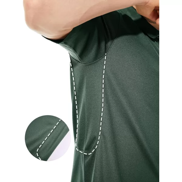 TACVASEN Men's Polo Shirts Tactical Quick-Dry Casual Golf Shirt Short Sleeve Airsoft Polos