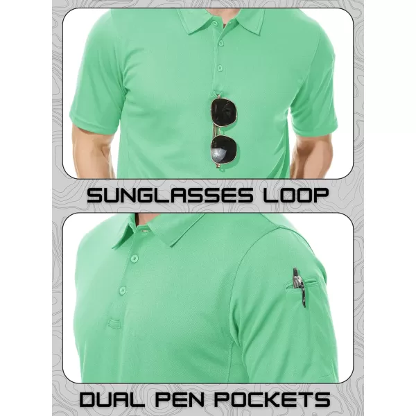 TACVASEN Men's Polo Shirts Tactical Quick-Dry Casual Golf Shirt Short Sleeve Airsoft Polos