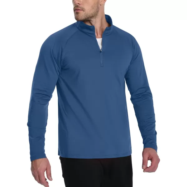 TACVASEN Men's Quarter Zip Pullover Fleece Lined Long Sleeve 1/4 Zip Golf Shirt Athletic Running Fishing Sweatshirts