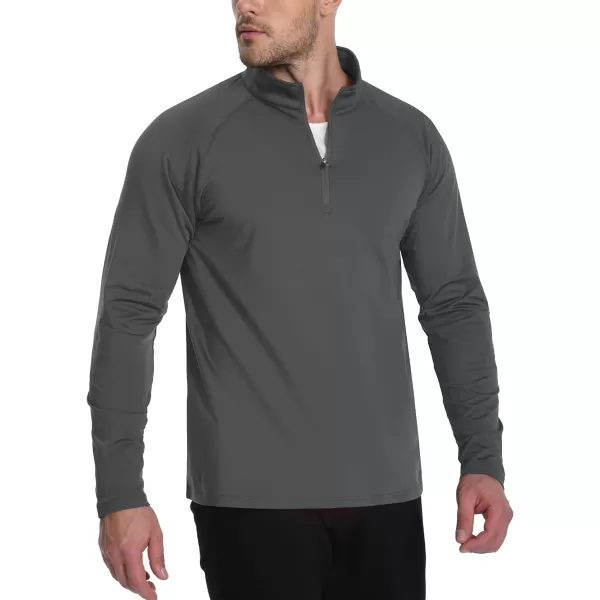TACVASEN Men's Quarter Zip Pullover Fleece Lined Long Sleeve 1/4 Zip Golf Shirt Athletic Running Fishing Sweatshirts